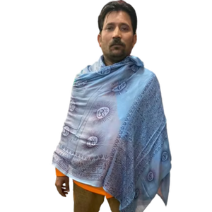 Chal Largo Unisex de Mezcla de Viscosa/Algodón con Diseño de Shiva Impreso Digitalmente, en Varios Colores, Estilo Liso, Hecho en India - Product Image 1