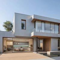 Villa de luxe personnalisable, maison préfabriquée, maison hybride en acier et en béton, haute résistance, durable, écologique, résistante au feu
