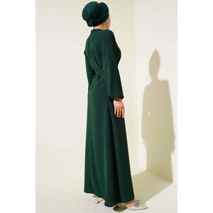 Robe ceinturée à col en pierre très colorée, origine TR, tailles 36-46 - Product Image 2