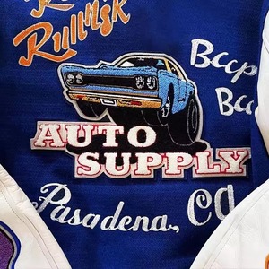 Chaqueta universitaria de béisbol de lana personalizada, bordado de letras Retro, ropa de calle Unisex para parejas para invierno - Product Image 3