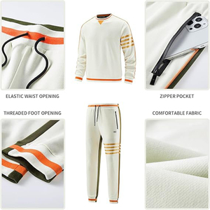 Latest Design Wholesale Custom Sportswear Tracksuits Fitness Sweatsuit Two Piece Track Suit for Men Men's Sets - Product Image 3