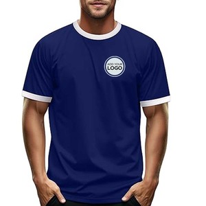 Custom Apparel-Camiseta de manga corta con cuello redondo 50/50 Ringer para hombre - Product Image 4