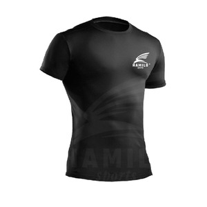 Camiseta de Compresión para Hombre 2024 con Logotipo Personalizado, de Alta Calidad, Transpirable, Tejida, Lisa, Casual, con Cuello Redondo y Manga Larga - Product Image 3