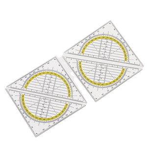 Hoge Precisie Multifunctionele Driehoek Liniaal Set Kunststof Gradenboog Voor Architectonisch Technisch Ontwerp En Onderwijs Gebruik - Product Image 3