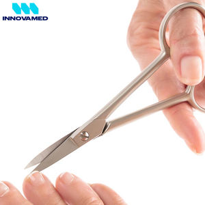 Professional Podiatry Scissor Stainless Steel Pedicure Toenail Scissors <b>Precision</b> Serrated Straight Blades Non Slip Grip Durable - Product Image 5