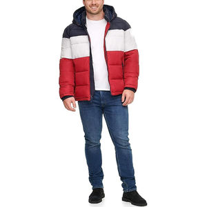 Abrigo de invierno elegante para hombre con Capucha ajustable a prueba de viento y transpirable chaqueta acolchada duradera hecha de lona - Product Image 3