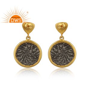 ต่างหูอัญมณีสังเคราะห์จากธรรมชาติ18K ชุบทอง18K - Product Image 4