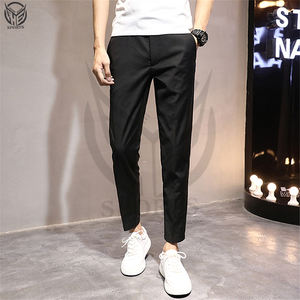 Pantalons pour hommes, nouvelle conception, vente en gros, décontractés, couleur unie, coupe slim, chevilles serrées, 2025 - Product Image 3