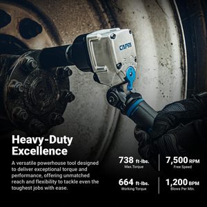 3/4 pouces Clé à chocs pneumatique à double marteau à tête flexible 738 Ft. Lbs. avec prise en charge de la personnalisation OEM - Product Image 5