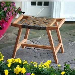 Taburete plegable ultraligero de alta calidad para acampar, reposapiés de madera, taburete de sofá multifunción otomano cuadrado para el hogar, consola con incrustaciones de hueso - Product Image 6