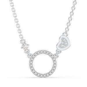 Usine directe OEM ODM nouvelle mode femmes 925 pendentif en argent Sterling collier plaqué rhodium or géométrique coeur Zircon pierre - Product Image 2