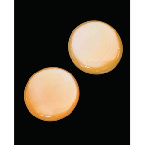 ไข่มุกหลวมทรงกลมสีเหลืองแบบคาโบชอง - Product Image 1