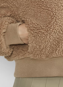 Veste en sherpa pour femme à col montant et manches longues, qualité supérieure, design élégant, fourrure douce, veste en sherpa pour femme, OEM - Product Image 5