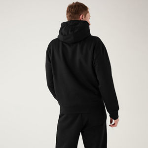 Sweat à capuche décontracté pour homme en gros, 100% coton, uni, logo personnalisé, streetwear d'hiver, sweat à capuche thermique avec poche, anti-froissement - Product Image 4