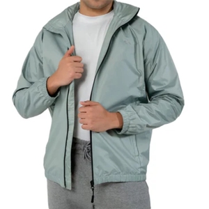 Custom <b>Men's</b> <b>Summer</b> Corduroy Windbreaker <b>Jacket</b> Zip-Up Retro Nylon Embroidered Logo Piping Blank Softshell Outdoor Waterproof - Product Image 4