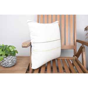 Beige Wool <b>18x18</b> Inch Luxury Vintage Print Pillow Farmhouse Rustic Accent Woven Patchwork Style Non-Slip Eco-Friendly Removable - Product Image 2