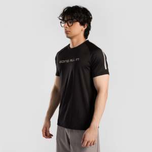 เสื้อยืดออกกำลังกายสีดำ All in Active สำหรับฟิตเนสและออกกำลังกาย - Product Image 2