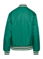 Nouvelle arrivée, veste bomber en satin polyester pour homme, style hip hop, col mandarin, logo sur le devant, motif à carreaux, style streetwear, automne hiver