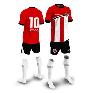 Uniformes de Fútbol Personalizados con Impresión de Logotipo Gratuita, Transpirables, de Secado Rápido, 100% Poliéster, Conjunto de Camiseta Deportiva, Todas las Tallas Disponibles - Product Image 1