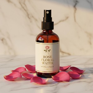 Eau florale de rose 100% hydrosol naturel pur distillé à la vapeur pour la peau Toner Aromathérapie Brume pour le visage et cosmétiques - Product Image 2