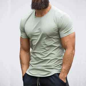 Camiseta unisex de cuello redondo de alta calidad con logotipo personalizado impreso de talla grande 50% Algodón poliéster tejido de punto negro para hombres y mujeres - Product Image 3