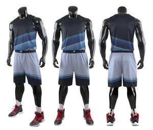 Camiseta de baloncesto para hombre, uniforme de baloncesto para niños, conjunto de camiseta de entrenamiento de baloncesto transpirable de color degradado para jóvenes - Product Image 2