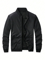 Blouson Bomber en Satin Personnalisé OEM pour Homme avec Fermeture Éclair, Design Classique, Col Montant, Imperméable, Respirant, Style Urbain Tendance