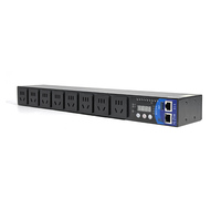 CN Smart PDU 220V 10A 8-Outlet Pemantauan & Kontrol Total Sensor Suhu/Kelembapan Mendukung HTTP/HTTPS Penambangan Dapat Disesuaikan