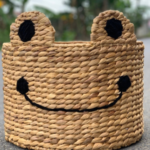 Panier tissé en jacinthe d'eau de haute qualité panier de sac à linge personnaliser la couleur pour l'organisation de la maison - Product Image 5