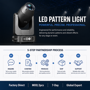 Cabeza móvil LED de 400W con CMY, CTO, 7 lentes de cristal, 12 gobos fijos, doble prisma, efecto Frost, zoom 4-35, DMX512 y RDM para escenarios, conciertos, iglesias y teatros. - Product Image 4