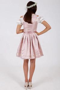 2025 femmes Oktoberfest Dirndl 2 pièces ensemble sans manches 100% coton à carreaux/tissu uni bavarois bière fête fille bouton fermeture - Product Image 3