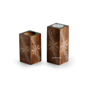 Portavelas de Madera Hecho a Mano Ecológico para Decoración del Hogar, Buena Calidad, Novedad 2025 - Product Image 1