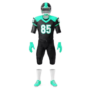 OEM Customized American Football Jersey Uniform Set Short Sleeves Breathable Fabric Custom Team <b>Name</b> Brand 100% Polyester Custom - Product Image 1