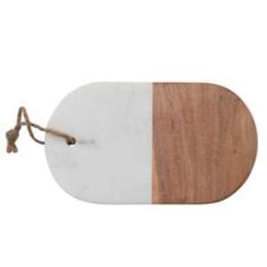Tabla de cortar reversible de madera y mármol para un uso versátil y le permite separar carne y verduras para una preparación de comidas más saludable - Product Image 1