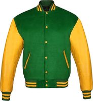 Automne Lettre Homme Varsity Jacket Bomber en laine confortable avec doublure en coton et remplissage en nylon pour la saison d'hiver