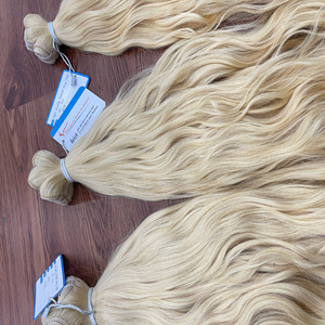 Cheveux de luxe naturels ondulés trame cheveux 100% extensions de cheveux humains vietnamiens bruts avec prix d'usine couleur blonde - Product Image 3
