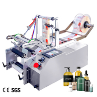 Machine d'étiquetage de bouteilles rondes de table semi-automatique YM130 avec fonction réglable pour les cosmétiques, les lotions, les bouteilles grandes et petites