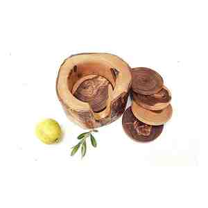 Más vendidos con precio barato Posavasos de lujo hechos a mano Madera de mango de nogal Diseño personalizado Exportador indio con la mejor calidad - Product Image 1