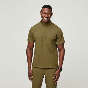 Uniformes Médicos de Alta Calidad para Hospital, Conjuntos de Uniformes de Enfermería con Bolsillos, Logotipo Personalizado, Cuello Mao, Tejido de Punto, Cierre de Cremallera, Estilos Cómodos - Product Image 6