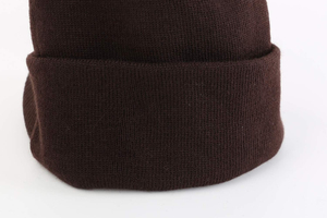 Bonnet chaud en tricot double bord personnalisé vente en gros pas cher mode manchette bonnet d'hiver respirant unisexe personnalisation affaires - Product Image 4