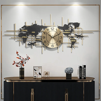 Seni Dinding 3D Bertekstur Logam Hitam Bergaya dengan Fungsi Gantung untuk Ruang Tamu & Kantor Desain Art Deco Modern Harga Terjangkau