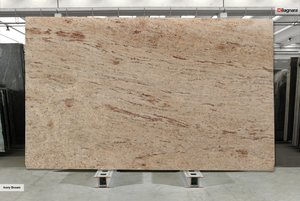 Tuile de dalle de granit brun ivoire Design moderne de qualité supérieure Surface polie naturelle Durable Mélange parfait de grande dalle - Product Image 3