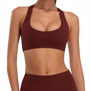 Soutien-gorge de sport à maintien élevé, bordure en merrow, adhésif, design personnalisé, rembourrage sans couture, confortable, élégant, soutien-gorge de fitness pour l'entraînement, vente en gros - Product Image 4