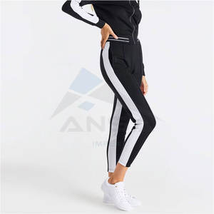 Pantalons évasés décontractés pour femmes sur mesure avec décoration élastique Toile à devant plat Hiver Respirant Confortable Pantalons de survêtement doux - Product Image 2