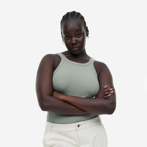 Top d'été sans manches de grande taille pour femmes, couleur anthracite, à vendre en vrac, à des tarifs raisonnables - Product Image 1