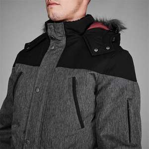 Parka d'hiver sur mesure pour homme, vêtements surdimensionnés, manteau noir, veste parka, capuche, parka en coton, veste - Product Image 5