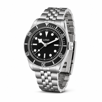 Nouvelle montre mécanique automatique pour homme avec logo personnalisé, cristal saphir, étanche 5ATM, acier inoxydable, 41 mm, OEM disponible, 153