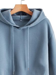 เสื้อครอปแบบลำลองของผู้หญิงเสื้อฮู้ดแขนยาวใส่สบายระบายอากาศได้ดีเสื้อฮู้ดกำหนดโลโก้ได้เอง - Product Image 3