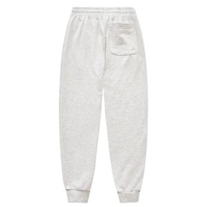 Pantalon de survêtement gris chiné pour homme, coupe ajustée, 80% coton, poignets côtelés, look streetwear minimaliste, tissu doux, confortable, décontracté - Product Image 6