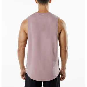 Débardeur sans manches en coton pour hommes, gilet uni à col rond, maillot de corps de base, vêtements de sport décontractés en coton, débardeur pour hommes de fitness - Product Image 6